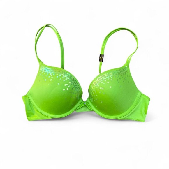 ♡︎ Victoria's Secret sequin neon push up bra ♡︎ - Picture 1 of 8